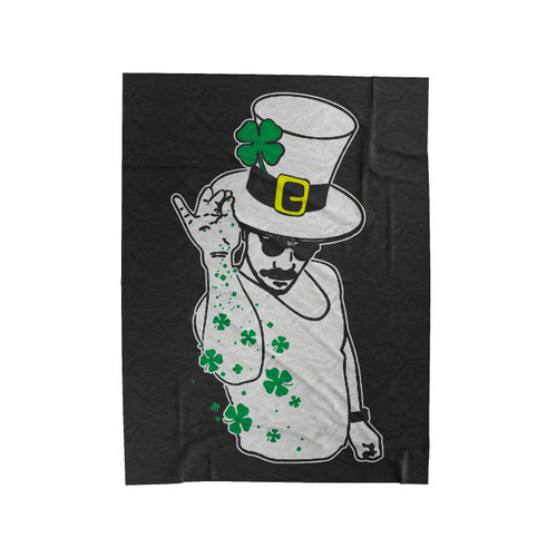 St Patrick's Day Irish Salt Bae Velveteen Blanket
