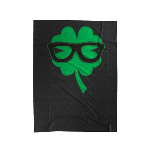 St Patrick's Day Shamrock Glass Velveteen Blanket