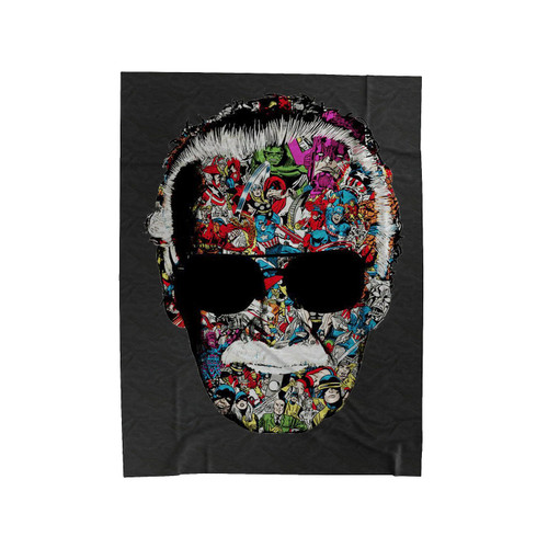 Stan Lee Face Art 2 Velveteen Blanket