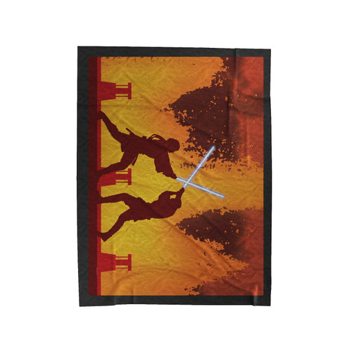 Star Wars Lightsaber Battles Velveteen Blanket