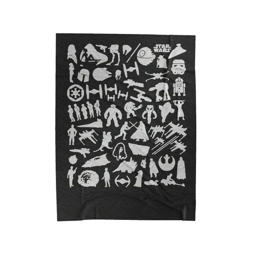 Star Wars Logo Imperial Rebel Alliance Velveteen Blanket