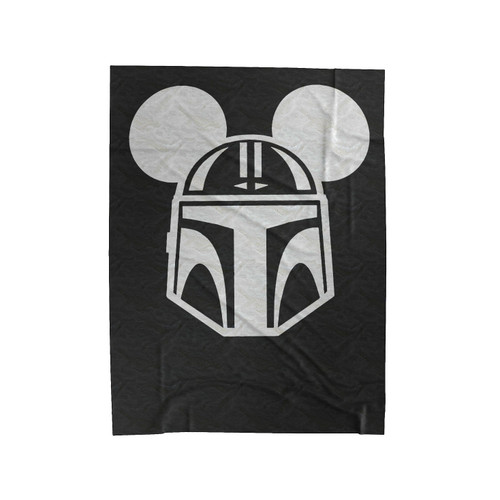 Star Wars Mando Mickey Ears Velveteen Blanket