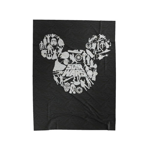 Star Wars Mickey Logo Velveteen Blanket