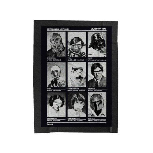 Star Wars Year Book Photos 1977 Velveteen Blanket
