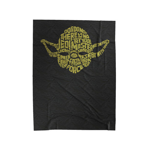 Star Wars Yoda Text Velveteen Blanket