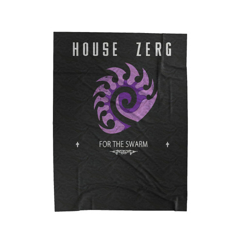 Starcraft 2 House Zerg Logo Game Of Thrones House Sigil Parodies Lotv Hots Wol Video Game Computer Game Gaming Parody For The Swarm 1 Velveteen Blanket