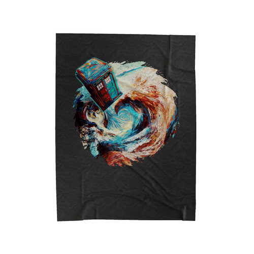 Starry Night Tardis Doctor Who Velveteen Blanket