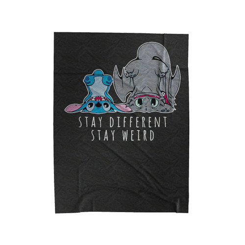 Stay Different Stay Weird Velveteen Blanket
