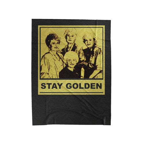 Stay Golden Graphic Tee Velveteen Blanket