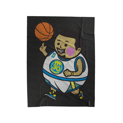 Steph Curry Funny Basketball Velveteen Blanket