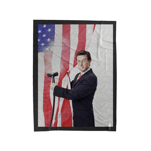 Stephen Colbert American Flag Velveteen Blanket