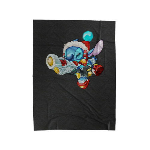 Stitch And Lilo Christmas Gun Velveteen Blanket