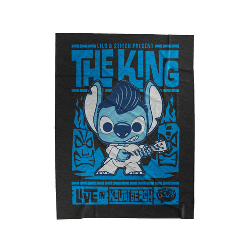 Stitch The King Of Rock N Roll Velveteen Blanket