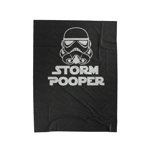 Storm Trooper Pooper Logo Star Wars Death Vader Velveteen Blanket