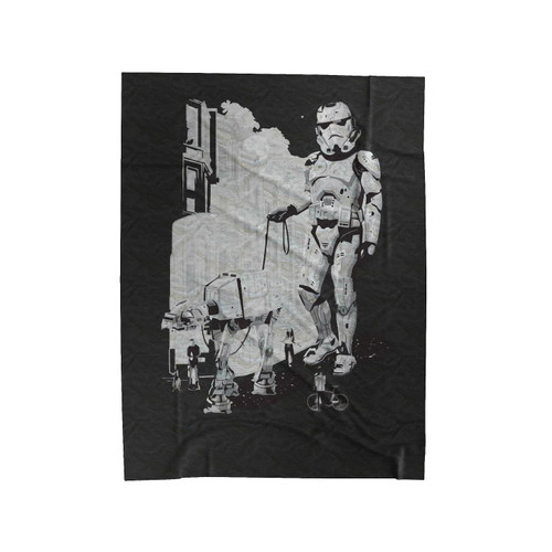 Stormtrooper Dog Waling Velveteen Blanket