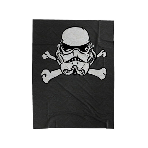 Stormtrooper Jolly Roger Skull Crossbones Pirate Velveteen Blanket