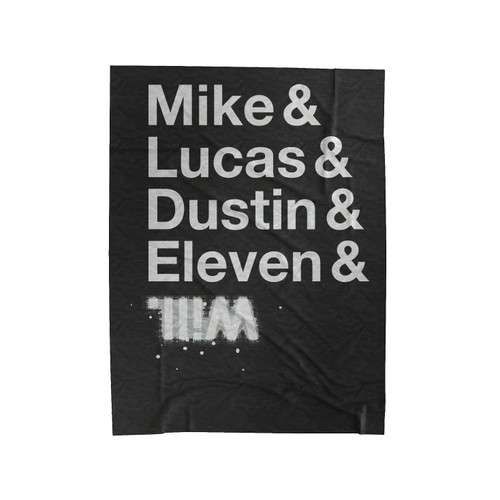 Stranger Of Things Character Names Velveteen Blanket