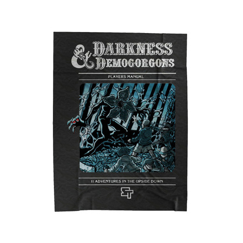 Stranger Things And D&D Inspired Darkness & Demogorgons Velveteen Blanket
