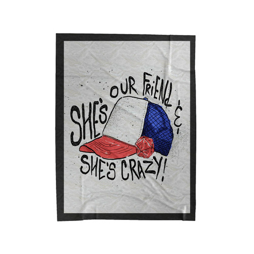 Stranger Things Dustin Quote Velveteen Blanket