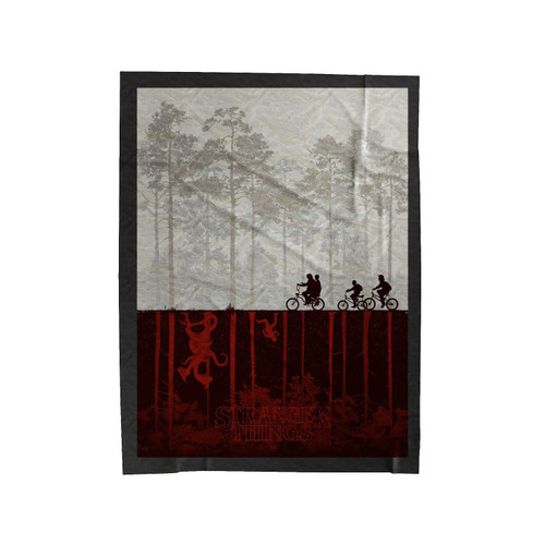 Stranger Things Minimal Tv Series Velveteen Blanket