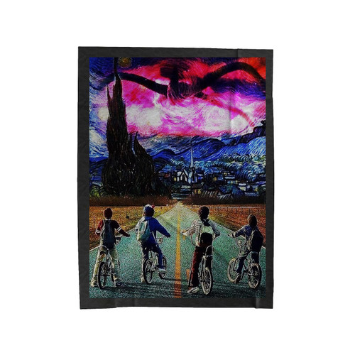Stranger Things Movie Cover Velveteen Blanket