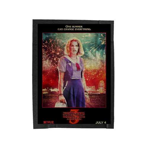 Stranger Things One Summer Can Change Everything Velveteen Blanket