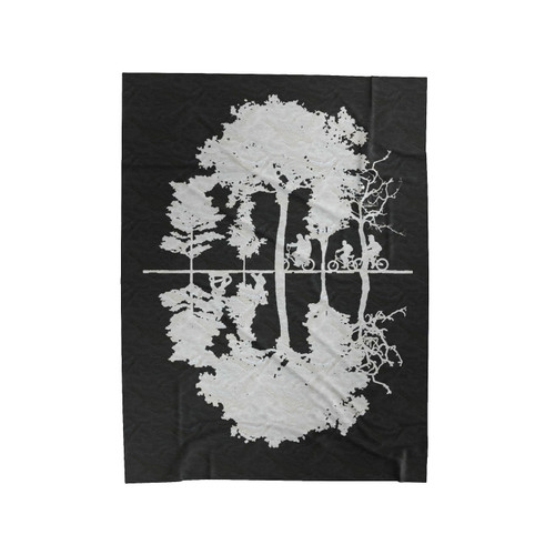 Stranger Things Silhouette Chase Velveteen Blanket