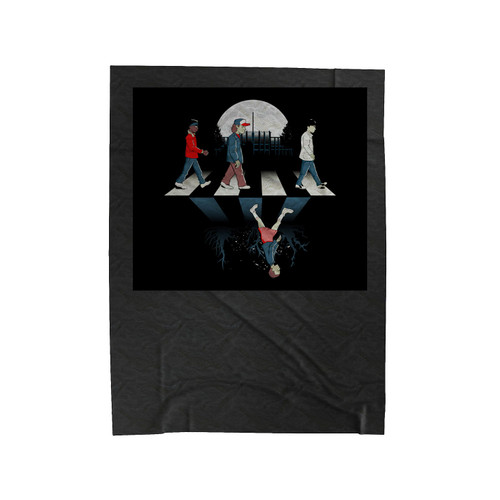 Stranger Things Upside Down Road Velveteen Blanket