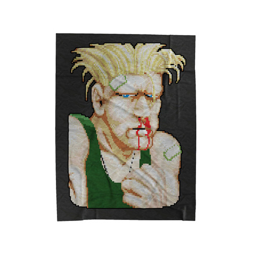 Street Fighter Ii Guile Defeated Velveteen Blanket