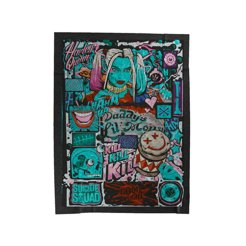 Suicide Squad Harley Quinn Daddy's Lil Monster Velveteen Blanket
