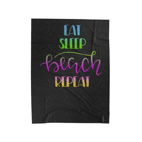 Summer Eat Sleep Beach Repeat Velveteen Blanket