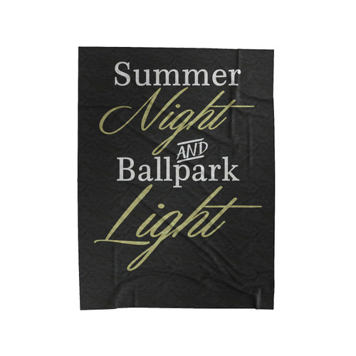 Summer Nights And Ballpark Lights Velveteen Blanket
