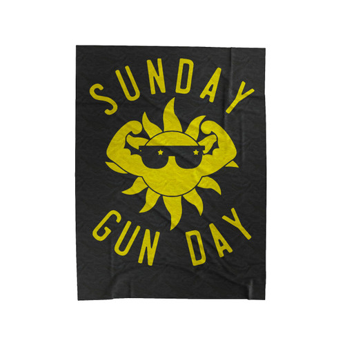 Sunday Gun Day Velveteen Blanket