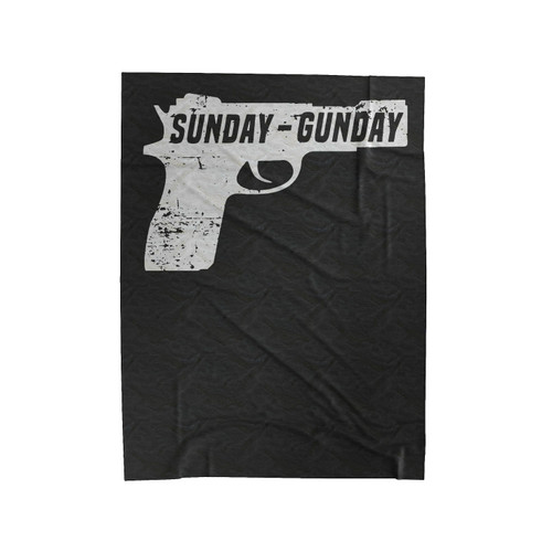 Sunday Gunday Pistol Firearm Gun Velveteen Blanket