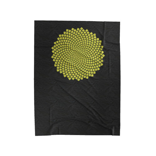Sunflower Seeds Sacred Geometry Velveteen Blanket
