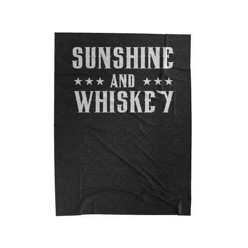 Sunshine & Whiskey Country Music Velveteen Blanket