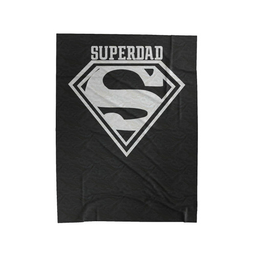 Super Dad Superhero Dad Superman Inspired Velveteen Blanket