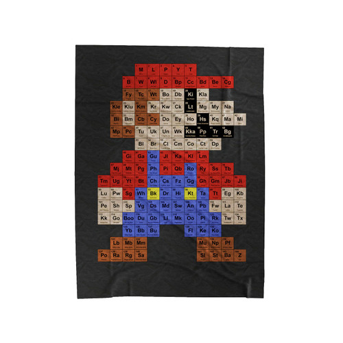 Super Mario Periodic Table Velveteen Blanket