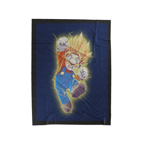 Super Mario Saiyan Velveteen Blanket