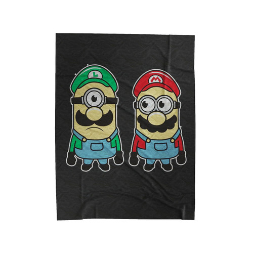 Super Minion Bros Mario Parody Velveteen Blanket