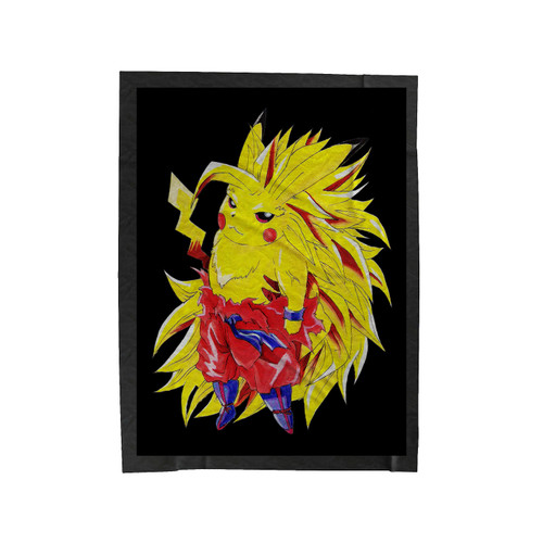 Super Saiya Pikachu Velveteen Blanket