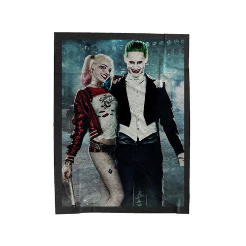 Superhero Joker And Harley Quinn Velveteen Blanket