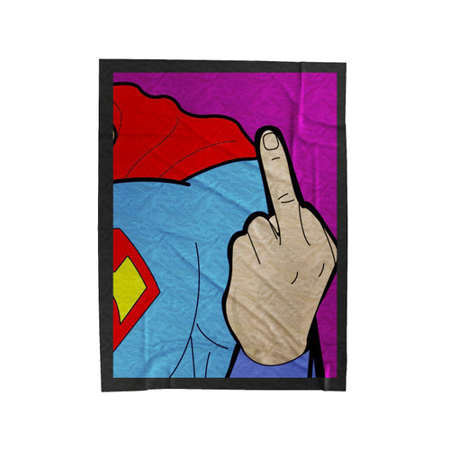 Superman The Middle Finger Clark Kent Velveteen Blanket