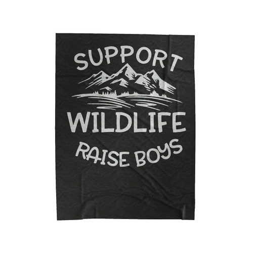 Support Wildlife Raise Boys Velveteen Blanket