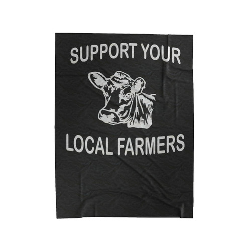 Support Your Local Farmers Velveteen Blanket