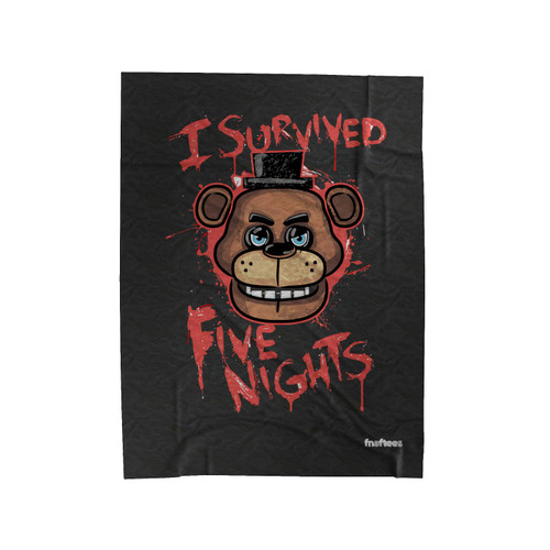 Survived Five Nights Velveteen Blanket