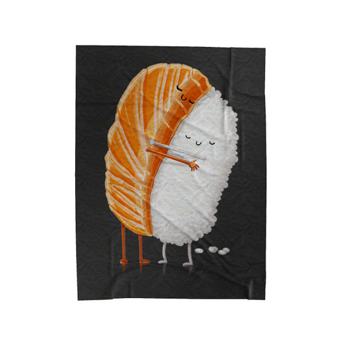 Sushi Hug Meat And Rice Velveteen Blanket