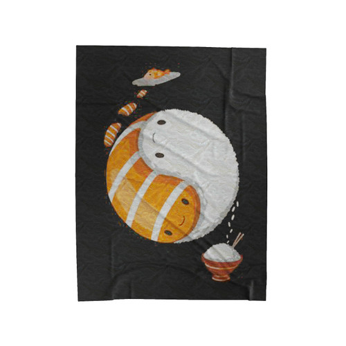 Sushi Hug Yin Yang Velveteen Blanket