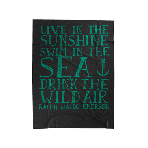 Swim In The Sea Velveteen Blanket