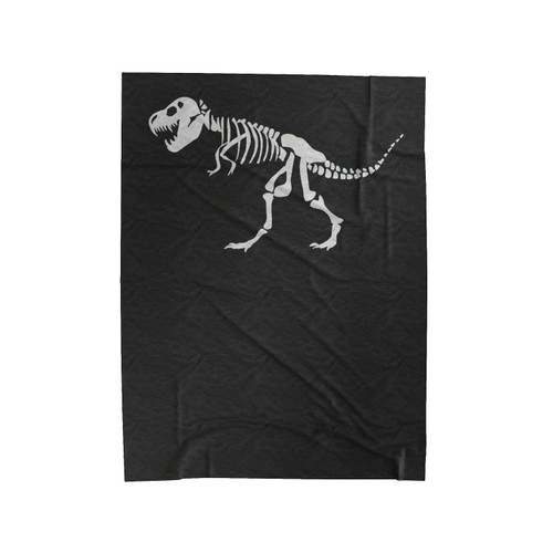 T-Rex Dinosaur Skeleton Velveteen Blanket